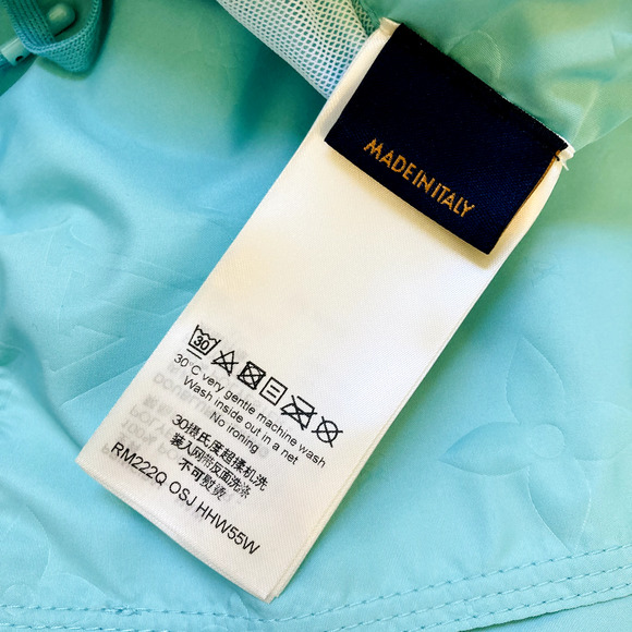 NWT $745 Louis Vuitton Men's XL Monogram Board Shorts Swim Trunks Aqua - Picture 16 of 16